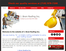 Tablet Screenshot of jbroniroofing.com